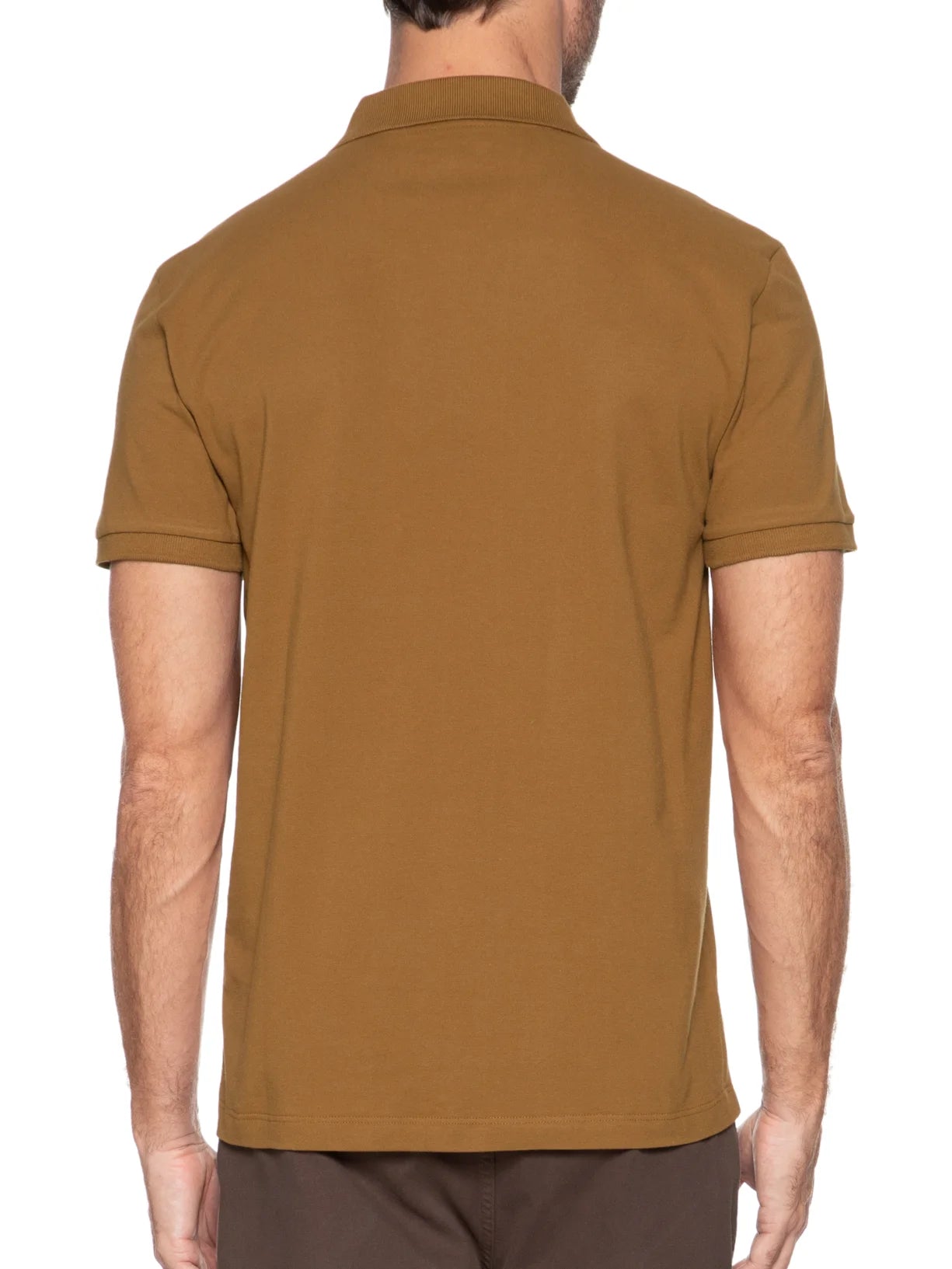 Men's Basic Piquet Polo Shirt Rio - Brown