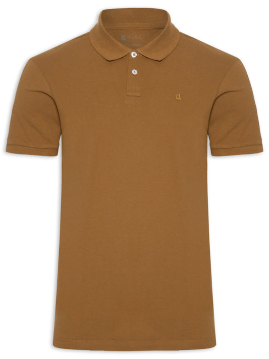 Men's Basic Piquet Polo Shirt Rio - Brown