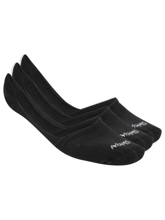 Men's Invisible Cotton Socks Kit 3 Pairs - Black