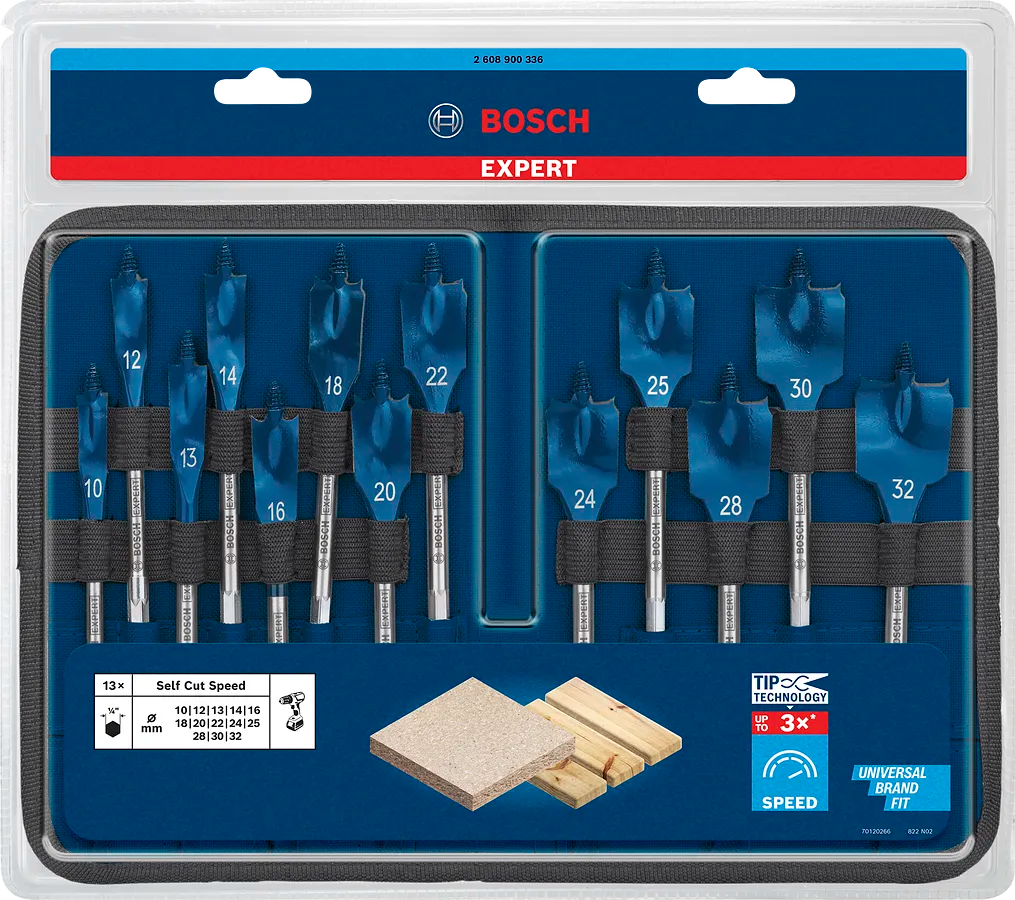EXPERT Self Cut Speed flat drill bit set