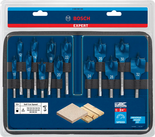 EXPERT Self Cut Speed flat drill bit set